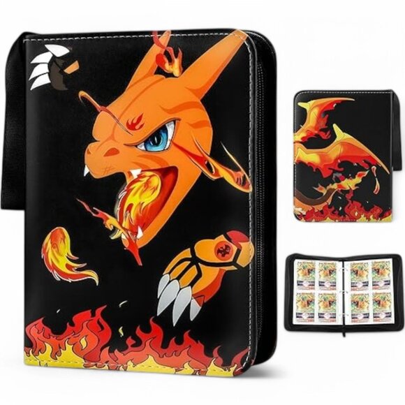 Pokemon 4 Pocket 440 Cards 55 Removable Sleeves TCG Dragon Card Binder Charizard - Picture 5 of 6